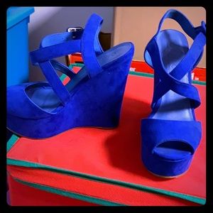 Royal Blue Wedge Heels!